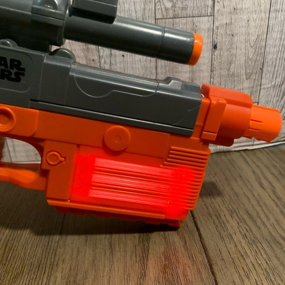 Nerf Star Wars Orange The Force Awakens Han Solo Blaster Lights & Sounds - Picture 9 of 11